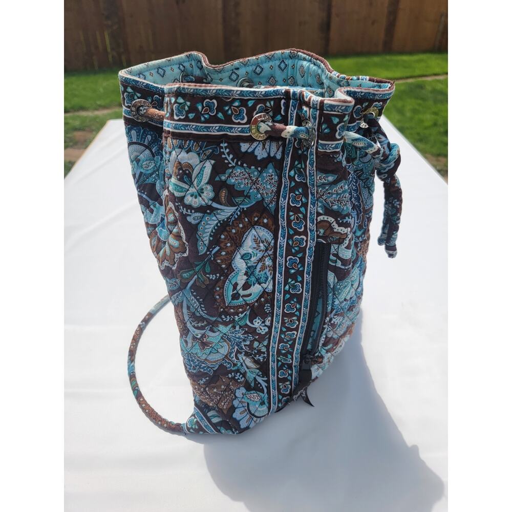 Java Blue Backpack Vera Bradley Drawstring Backpa… - image 2